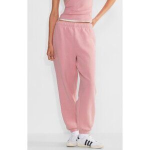 TNA CozyAF Light Pink Aritzia High-Rise Waist Fleece Women's Sweatpants Size XS
